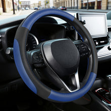 Load image into Gallery viewer, SEG Direct Black Microfiber Leather Auto Car Steering Wheel Cover Universal 15 inch