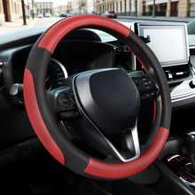 Load image into Gallery viewer, SEG Direct Black Microfiber Leather Auto Car Steering Wheel Cover Universal 15 inch