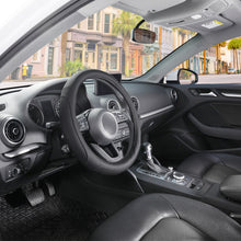 Load image into Gallery viewer, SEG Direct Black Microfiber Leather Auto Car Steering Wheel Cover Universal 15 inch