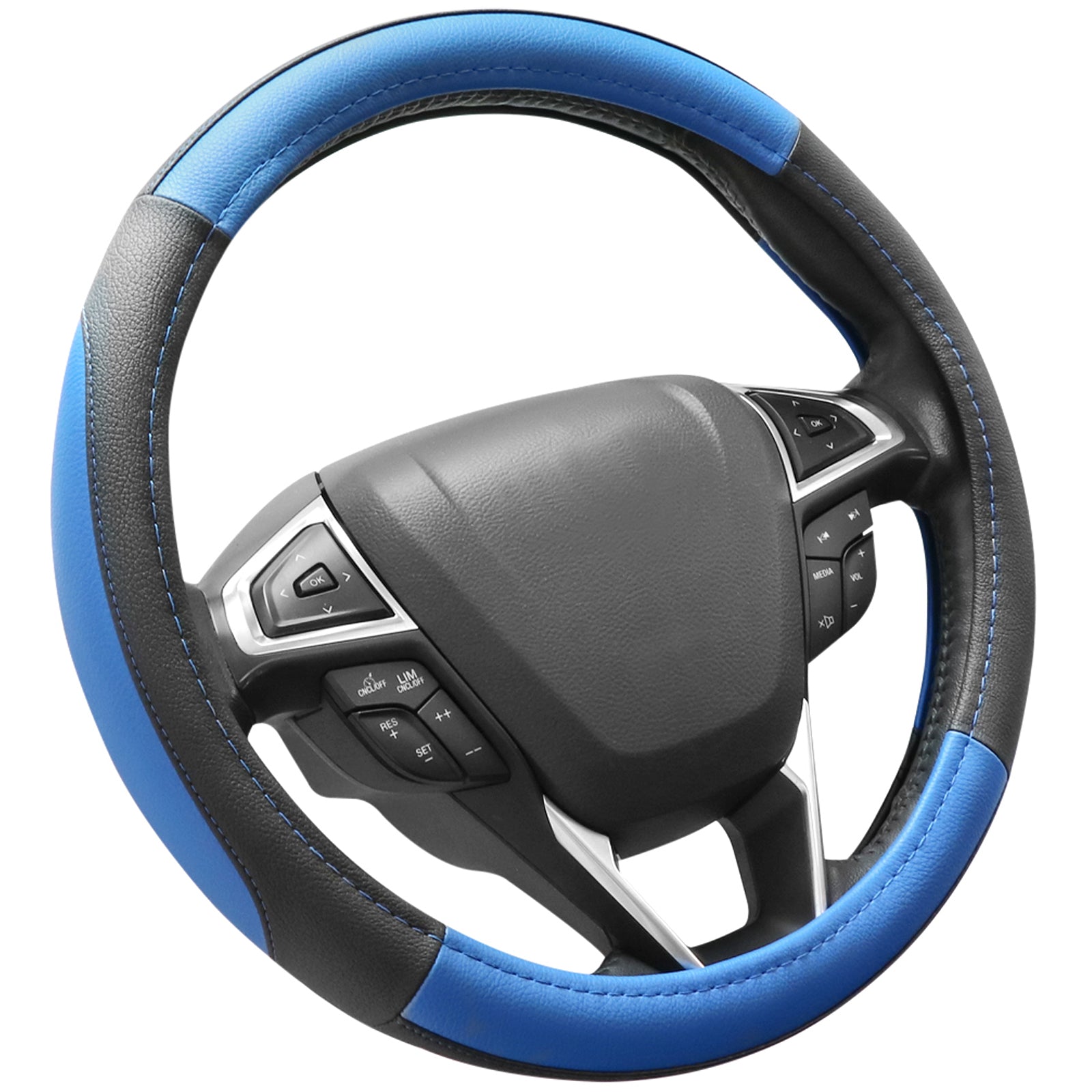 SEG Direct Microfiber Leather Steering Wheel Cover