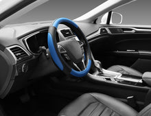 Load image into Gallery viewer, SEG Direct Black Microfiber Leather Auto Car Steering Wheel Cover Universal 15 inch